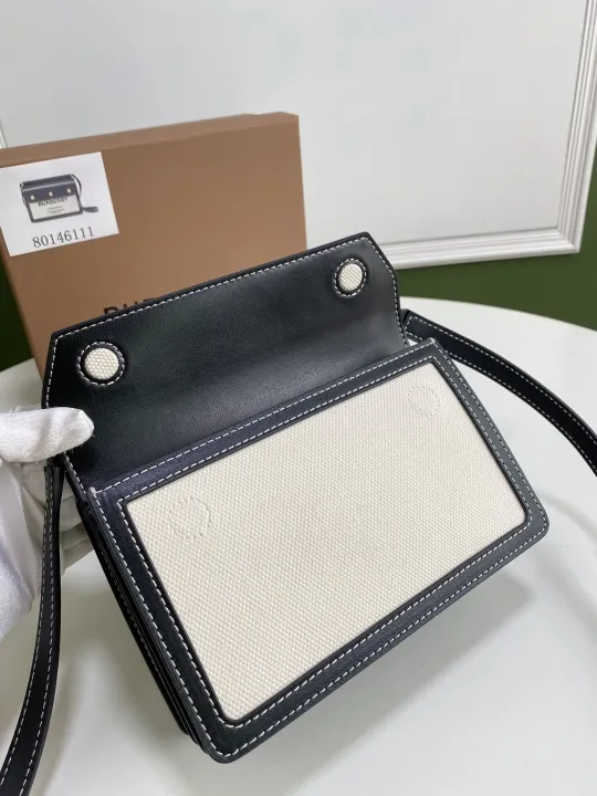 Burberry Navy Beige Crossbody Satchel Bag 80146111 - Image 7