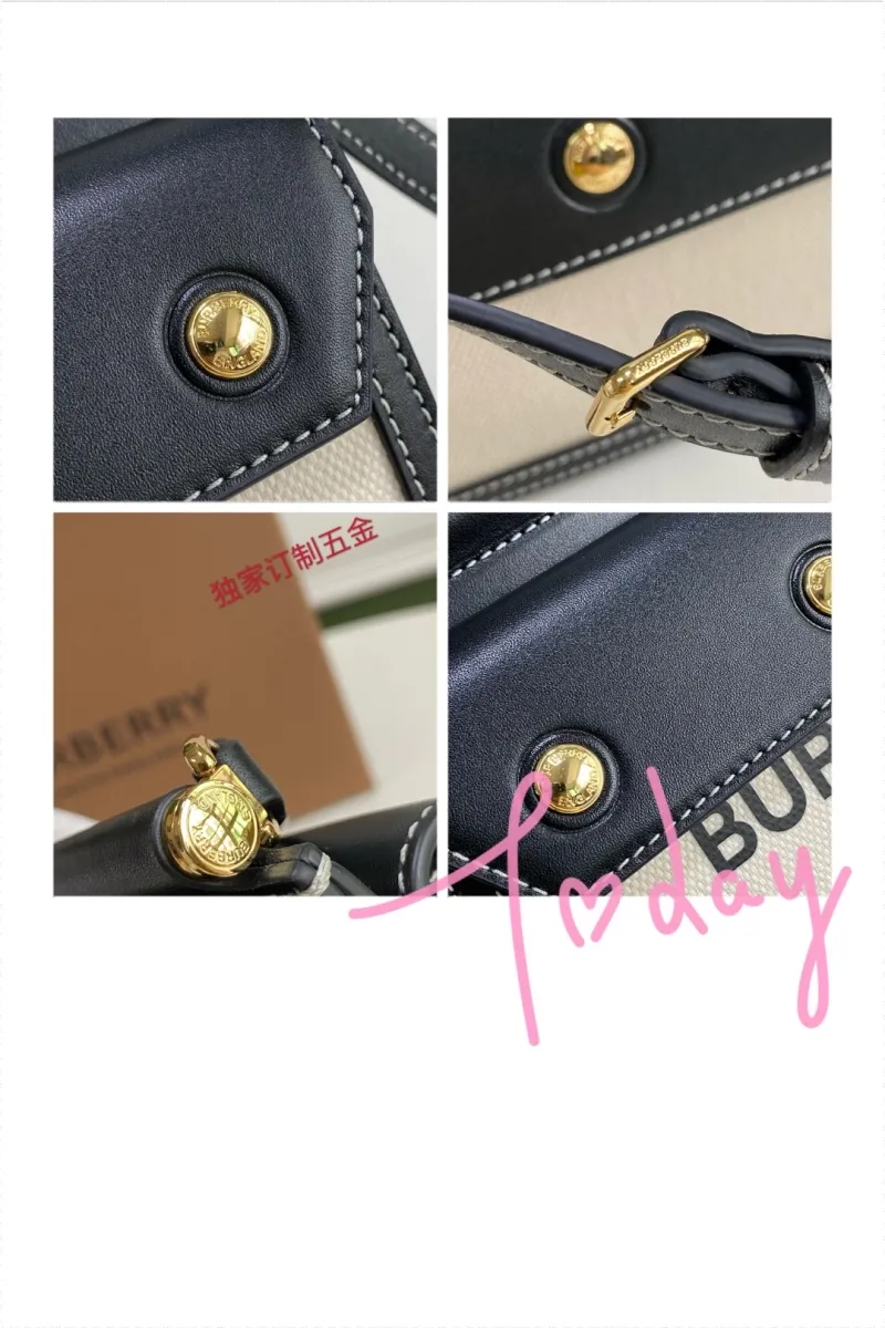 Burberry Navy Beige Crossbody Satchel Bag 80146111 - Image 9