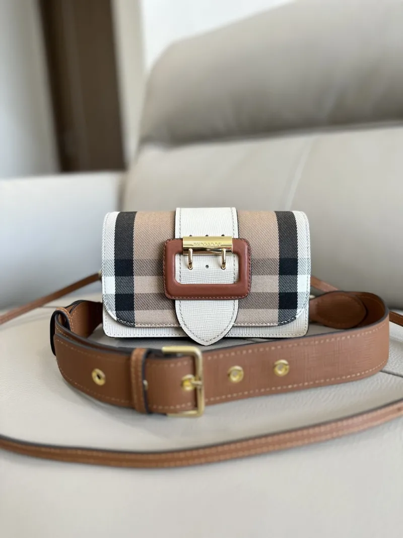 Burberry Check Crossbody Satchel Bag