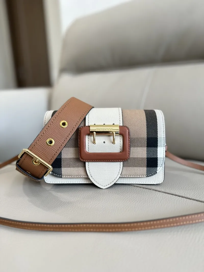Alternative view of Burberry Check Crossbody Satchel Bag