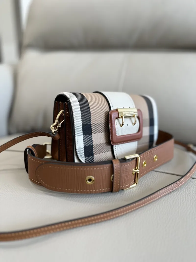 Burberry Check Crossbody Satchel Bag - Image 4
