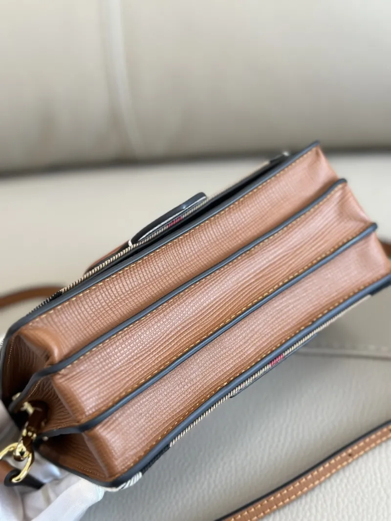 Burberry Check Crossbody Satchel Bag - Image 6