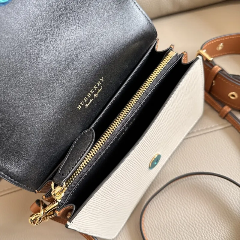Burberry Check Crossbody Satchel Bag - Image 7
