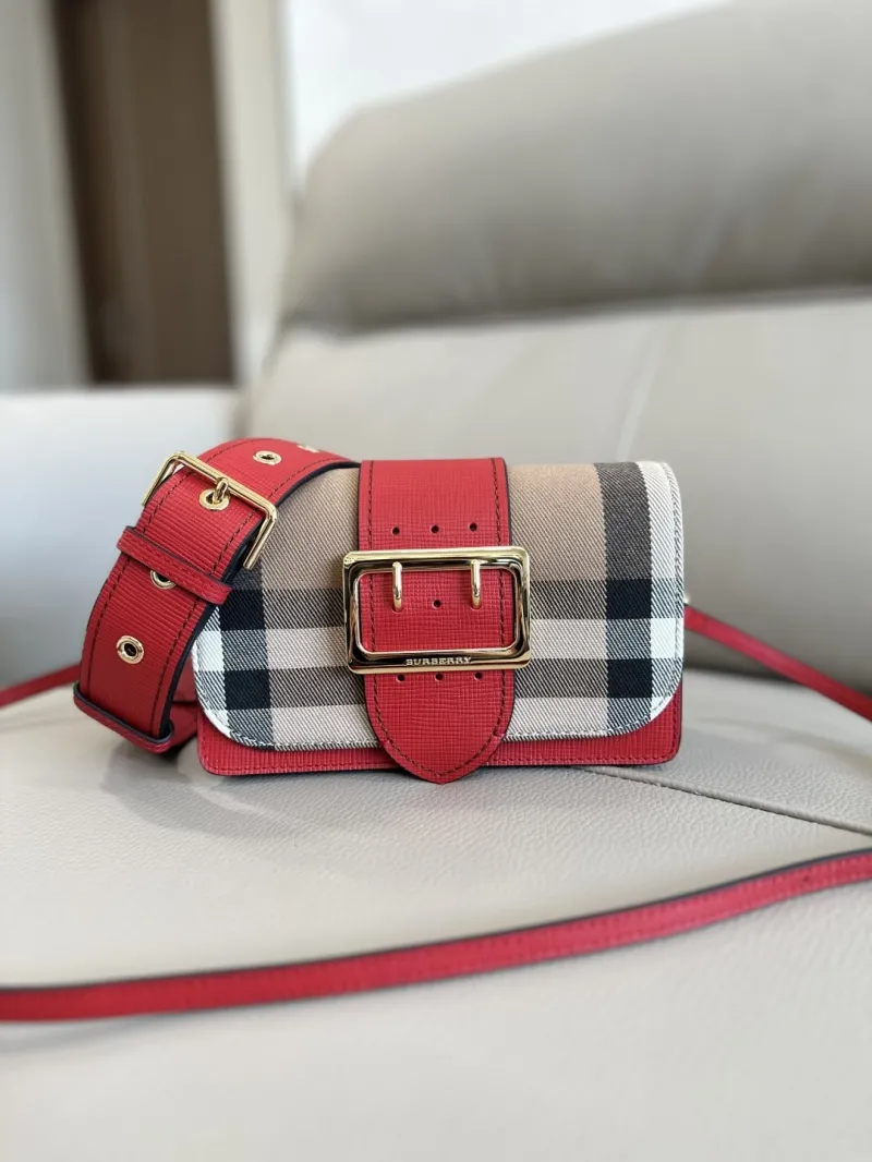 Alternative view of Burberry Red Check Crossbody Bag 210