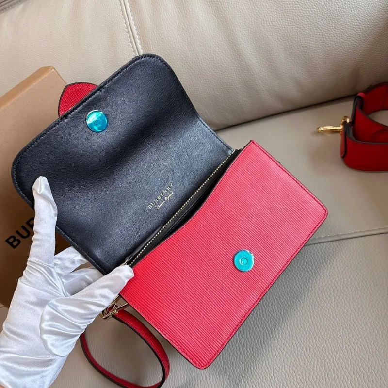 Burberry Red Check Crossbody Bag 210 - Image 7