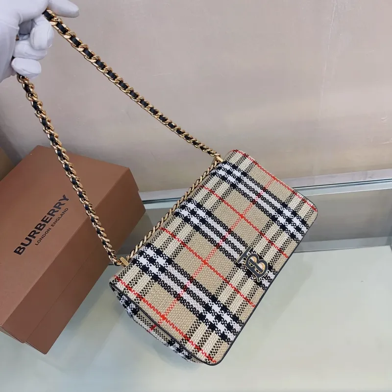 Burberry Vintage Check Satchel Bag 212 - Image 4