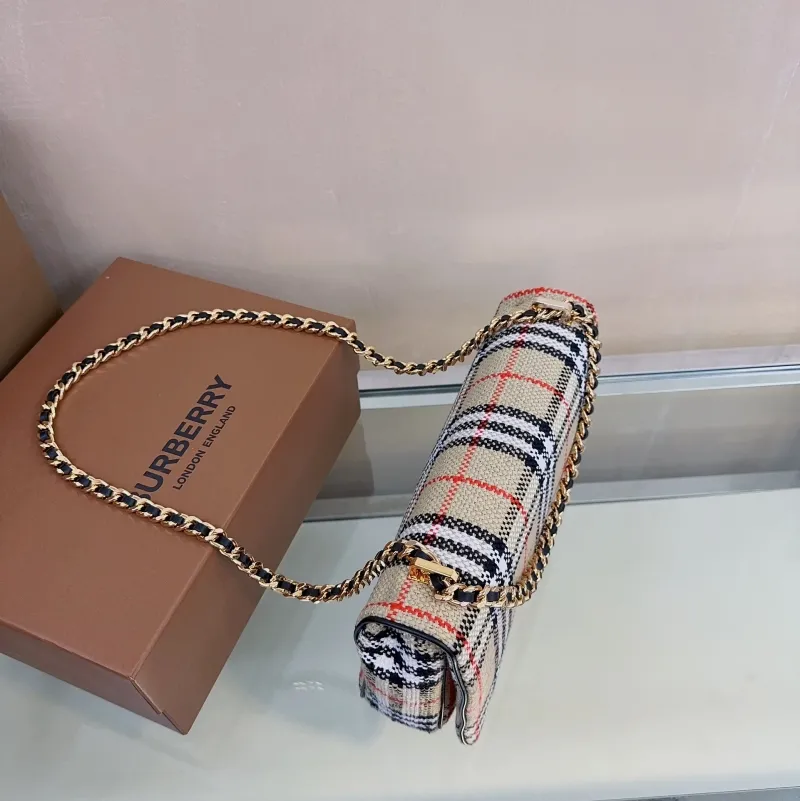 Burberry Vintage Check Satchel Bag 212 - Image 6