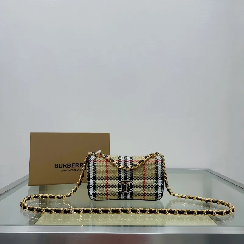 Burberry Vintage Check Chain Crossbody Bag