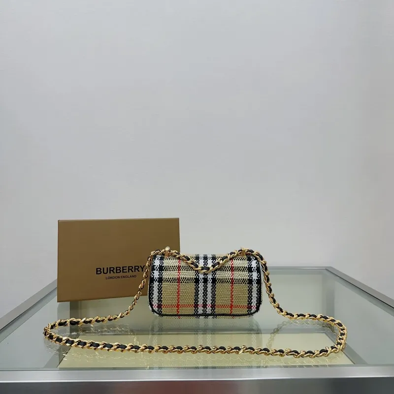 Alternative view of Burberry Vintage Check Chain Crossbody Bag