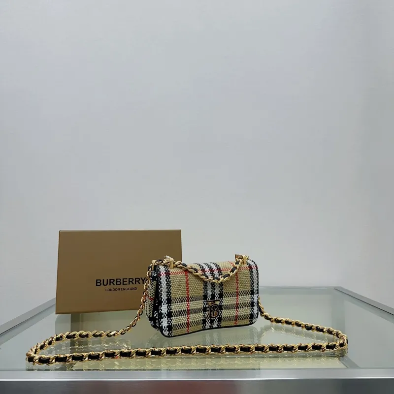 Burberry Vintage Check Chain Crossbody Bag - Image 3