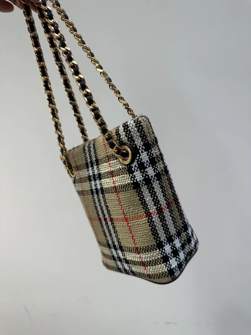 Alternative view of Burberry Mini Vintage Check Chain Bucket Bag 215