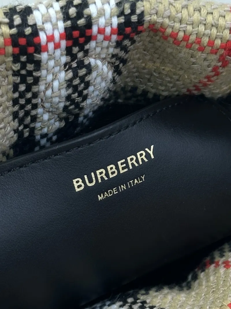 Burberry Mini Vintage Check Chain Bucket Bag 215 - Image 9