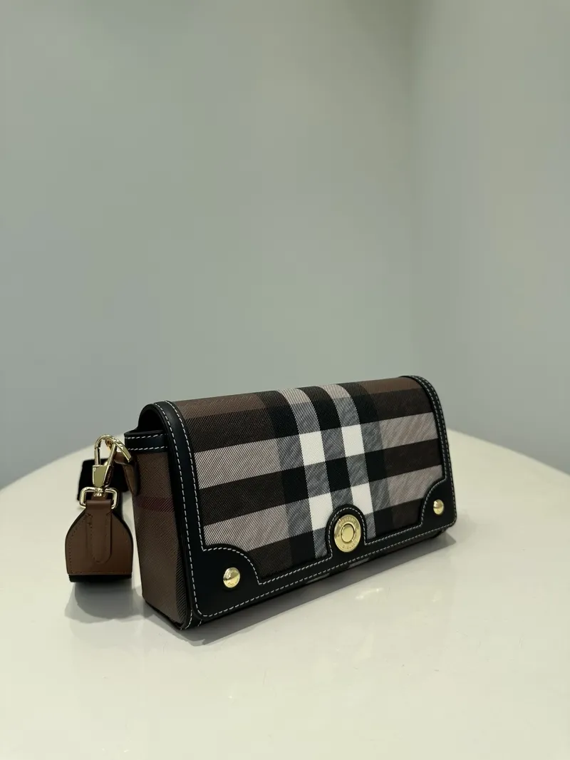 Burberry Brown Check Satchel Crossbody Bag - Image 5