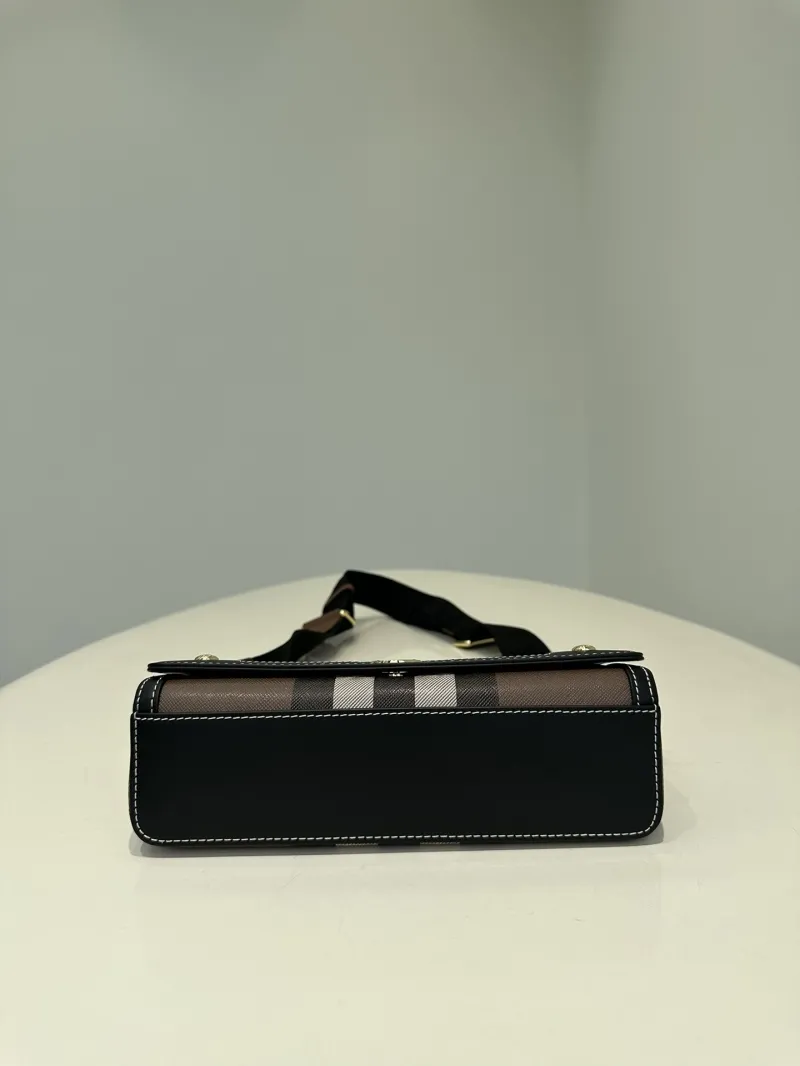 Burberry Brown Check Satchel Crossbody Bag - Image 7