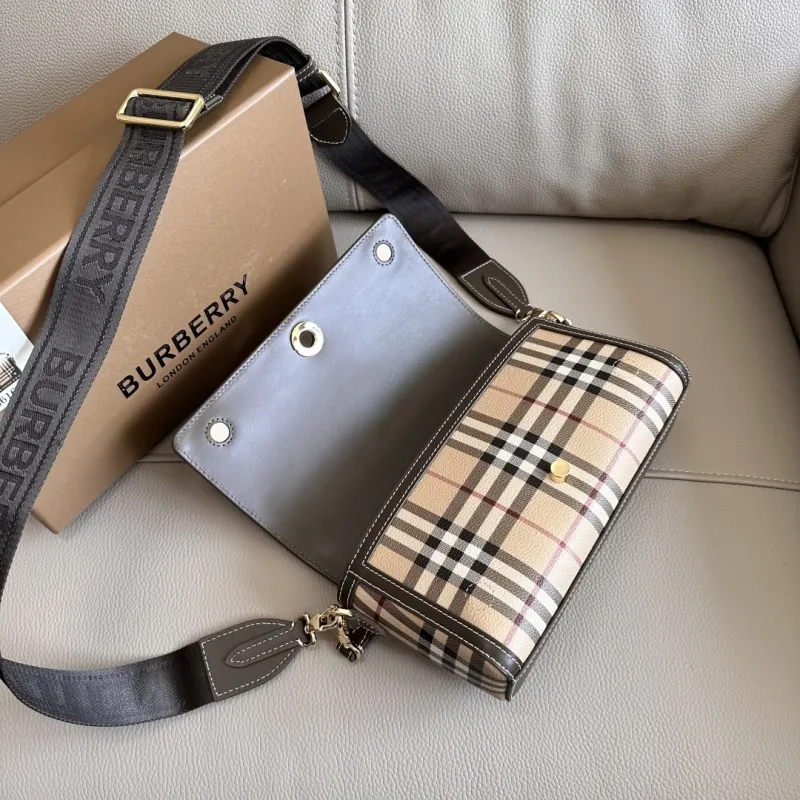 Burberry Vintage Check Satchel Crossbody Bag - Image 6