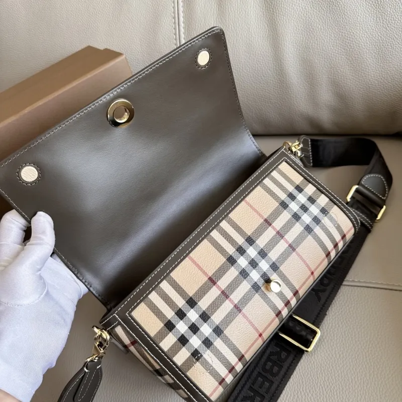 Burberry Vintage Check Satchel Crossbody Bag - Image 7