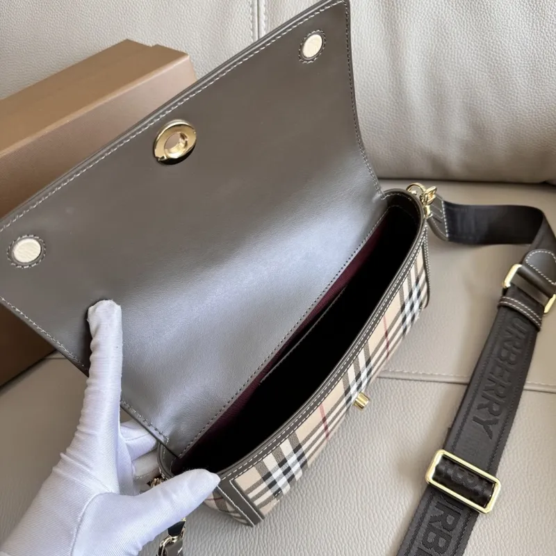 Burberry Vintage Check Satchel Crossbody Bag - Image 8