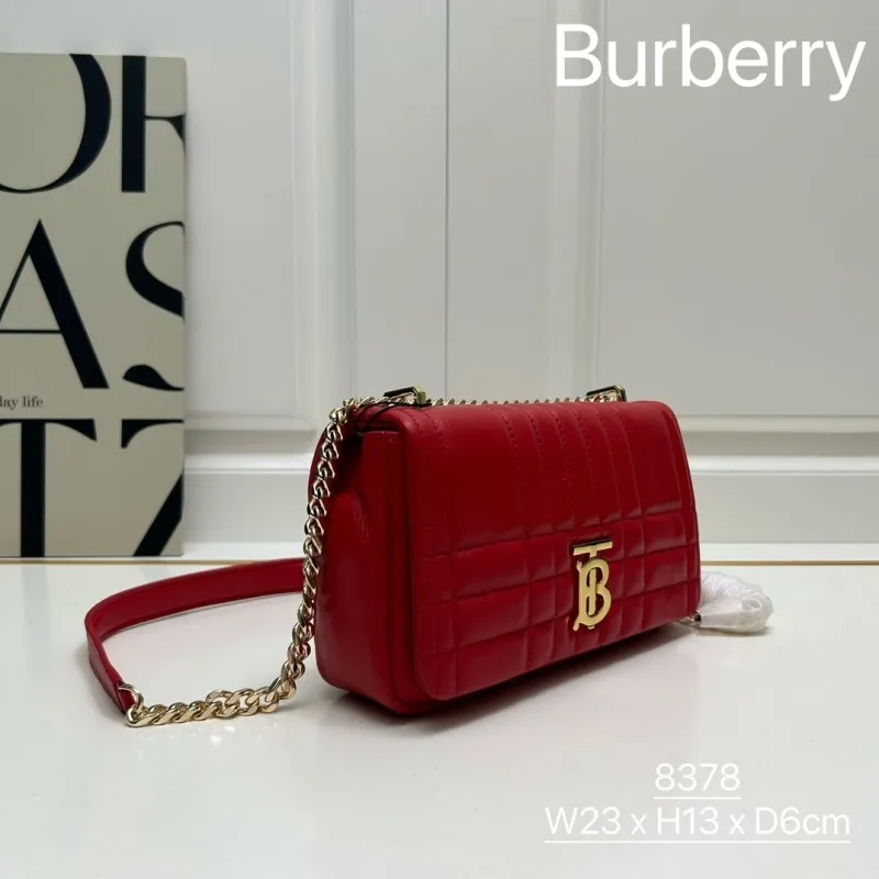 Alternative view of Burberry Red Quilted Leather Shoulder Bag 8378