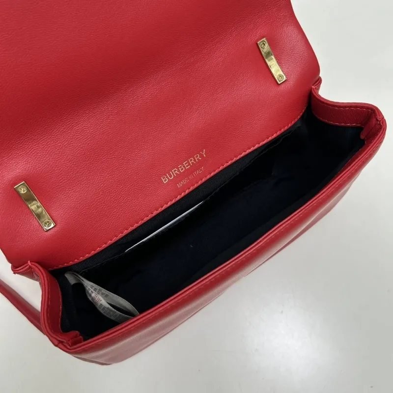 Burberry Red Quilted Leather Shoulder Bag 8378 - Image 8