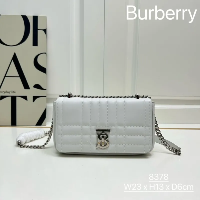 Burberry White Quilted Crossbody Bag 8378