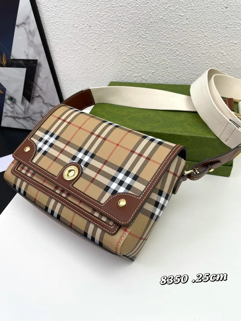Burberry 8350 Classic Check Satchel Bag 25cm - Image 3