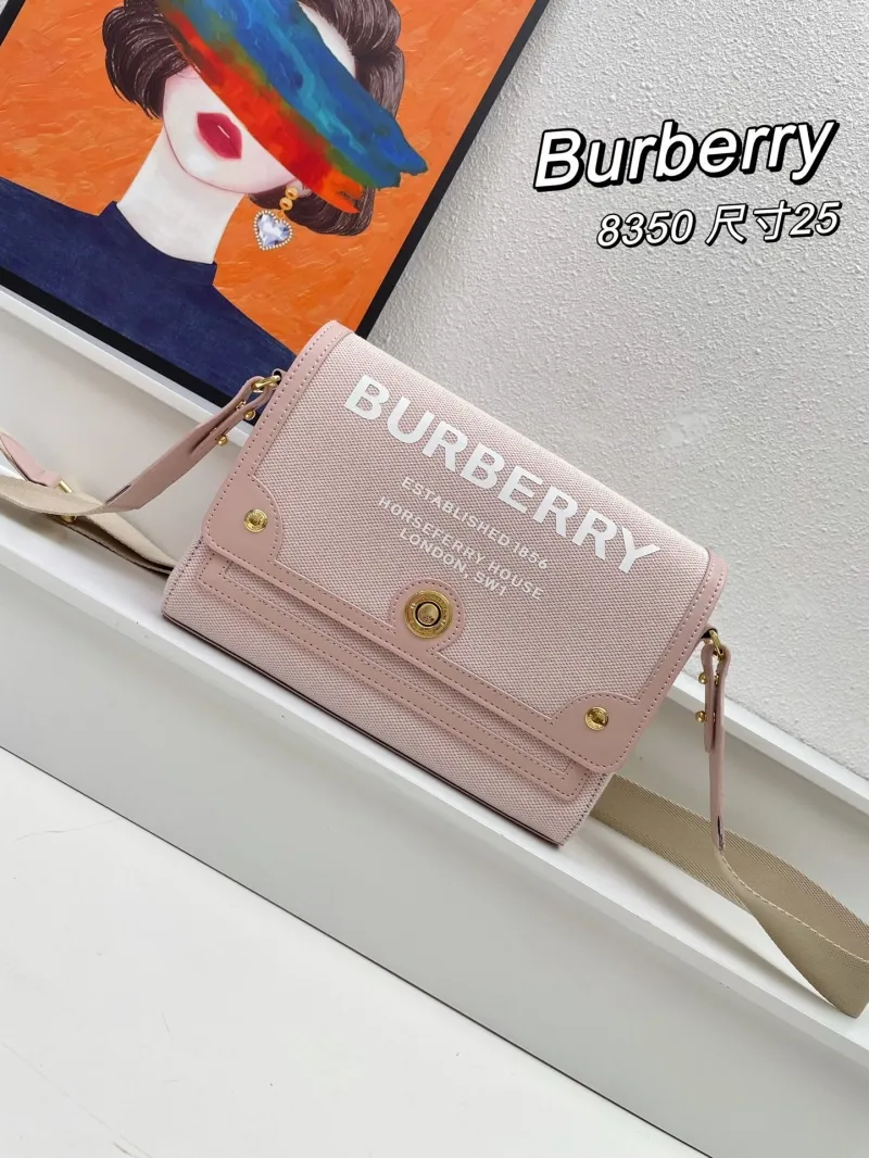Burberry 8350 Light Pink Crossbody Satchel Bag Size 25