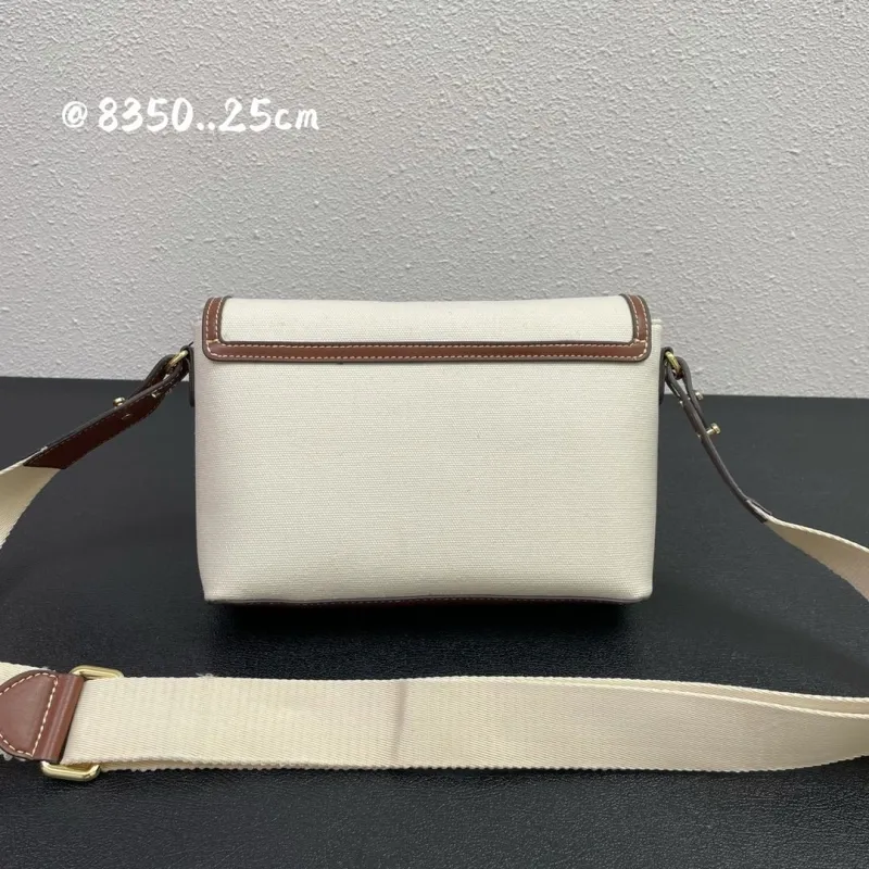 Alternative view of Burberry Beige Brown Canvas Crossbody Satchel Bag