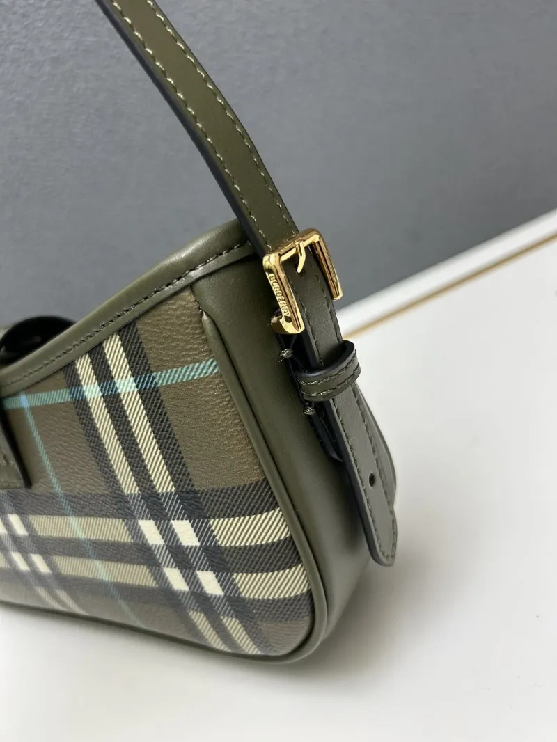 Burberry Olive Check Shoulder Bag 8033 - Image 4