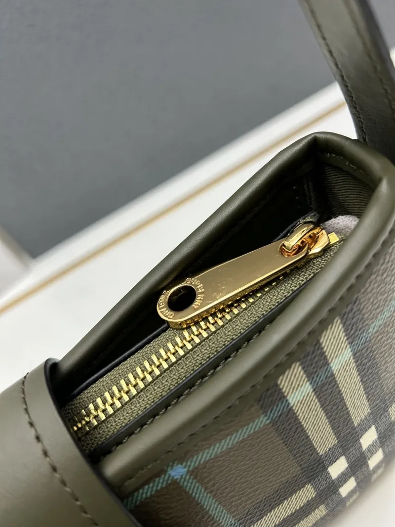 Burberry Olive Check Shoulder Bag 8033 - Image 6