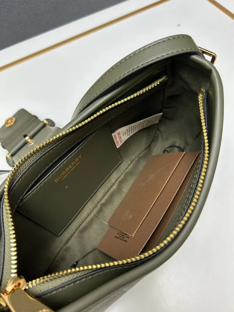 Burberry Olive Check Shoulder Bag 8033 - Image 8