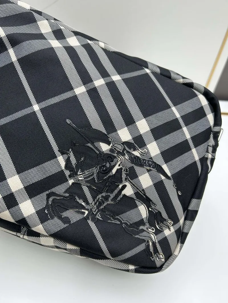 Burberry Black White Check Crossbody Bag 8021 - Image 5