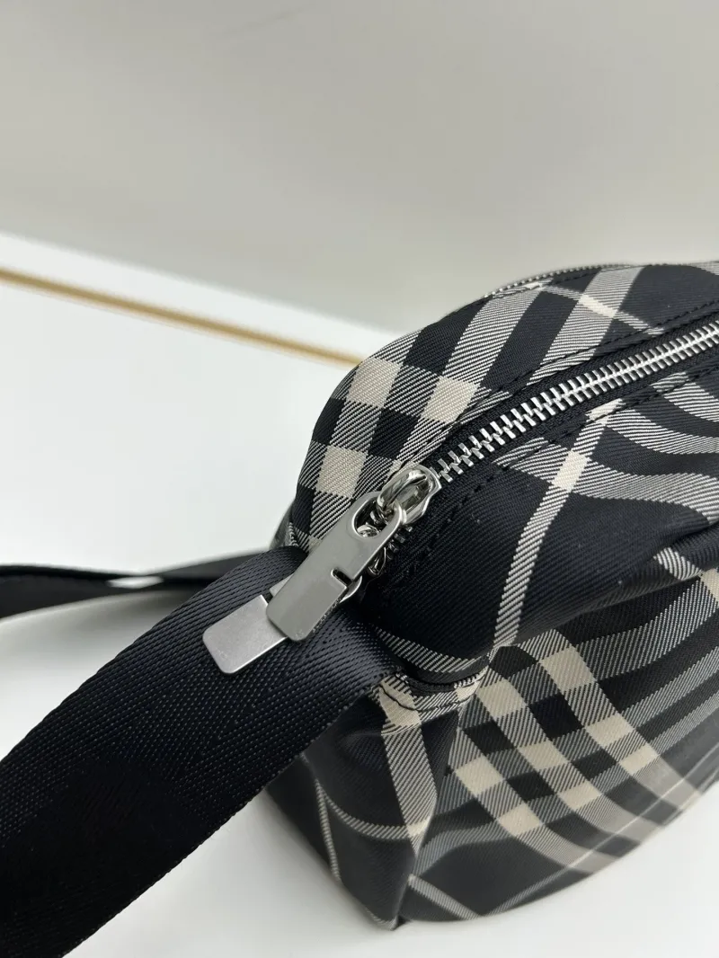 Burberry Black White Check Crossbody Bag 8021 - Image 6