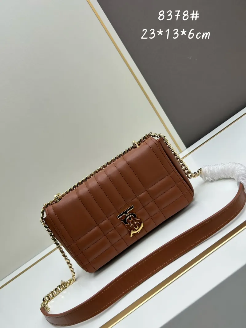 Burberry Brown Quilted Satchel Bag 8378