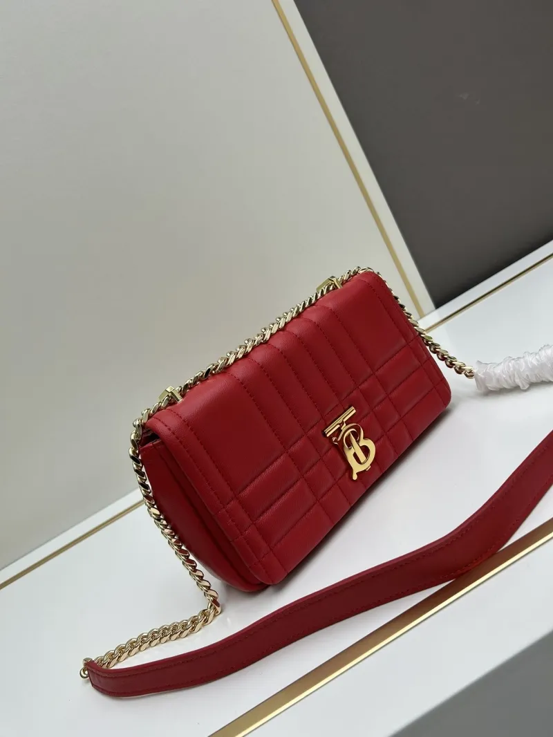 Alternative view of Burberry Red Quilted Satchel Shoulder Bag 8378