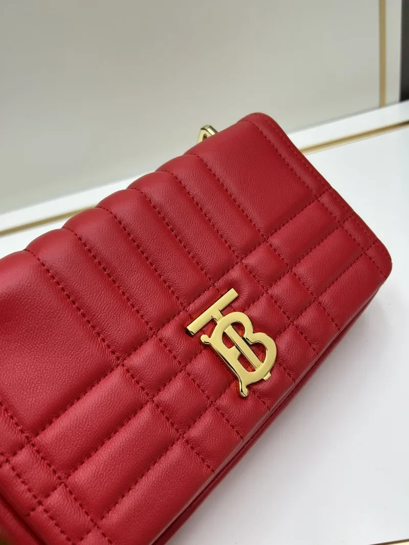 Burberry Red Quilted Satchel Shoulder Bag 8378 - Image 4