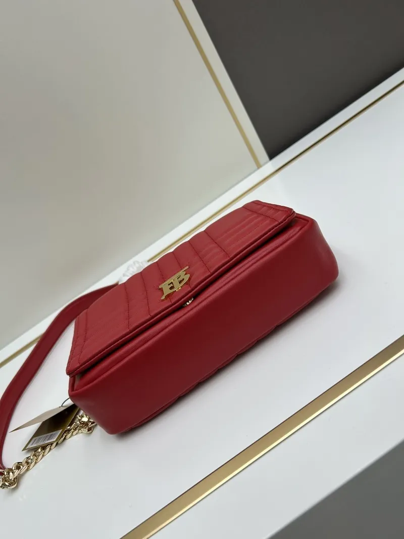 Burberry Red Quilted Satchel Shoulder Bag 8378 - Image 5