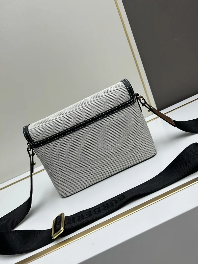 Burberry Light Gray Crossbody Satchel Bag 8350 - Image 3