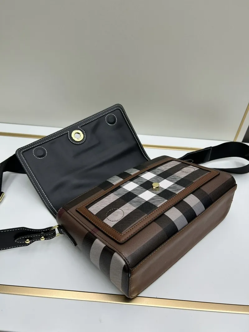 Burberry Classic Check Satchel Crossbody Bag 8350 - Image 6