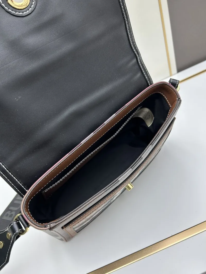 Burberry Classic Check Satchel Crossbody Bag 8350 - Image 7