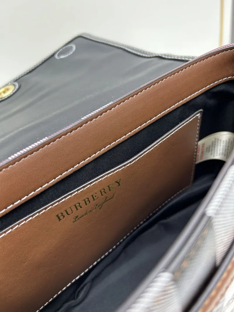 Burberry Classic Check Satchel Crossbody Bag 8350 - Image 8