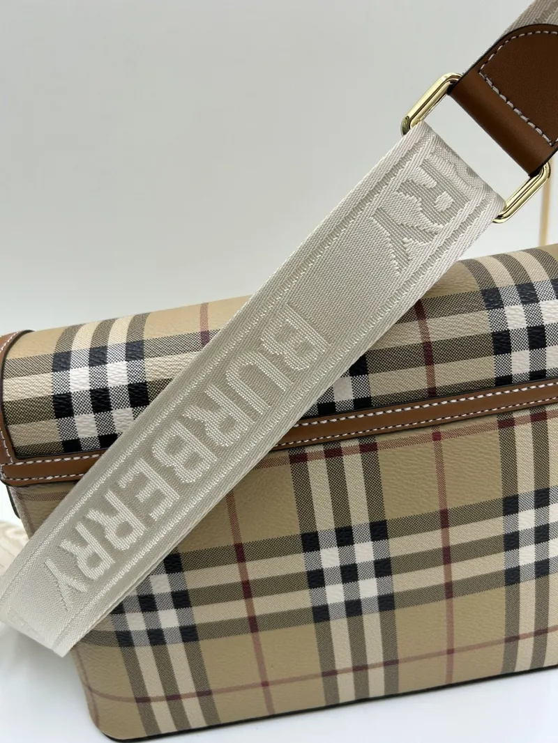Burberry Classic Check Crossbody Satchel Bag 8350 - Image 6