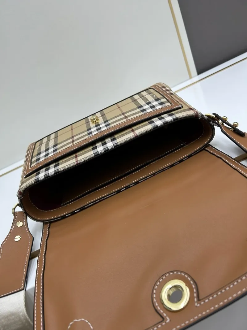 Burberry Classic Check Crossbody Satchel Bag 8350 - Image 7