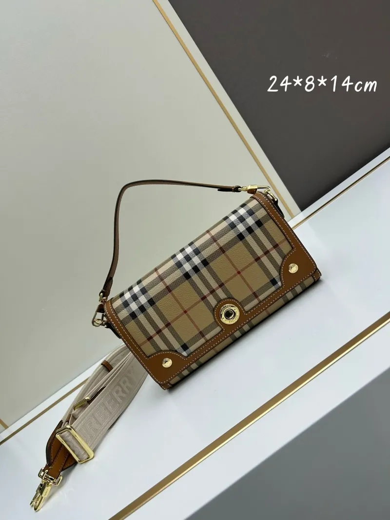 Burberry Vintage Check Satchel Bag 24x8x14cm