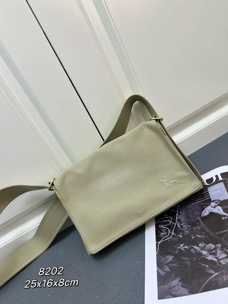 Burberry Light Beige Satchel Bag 8202 25x16x8cm