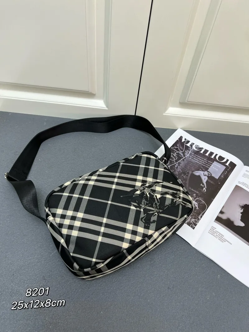 Burberry Black Check Crossbody Bag 8201