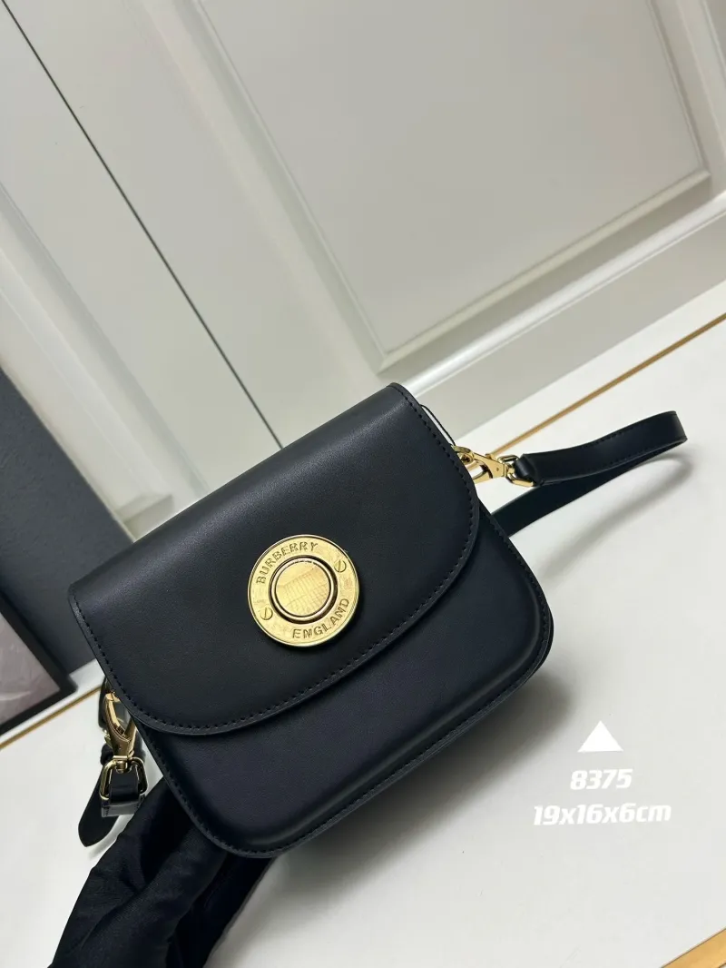 Burberry 8375 Black Crossbody Satchel Bag