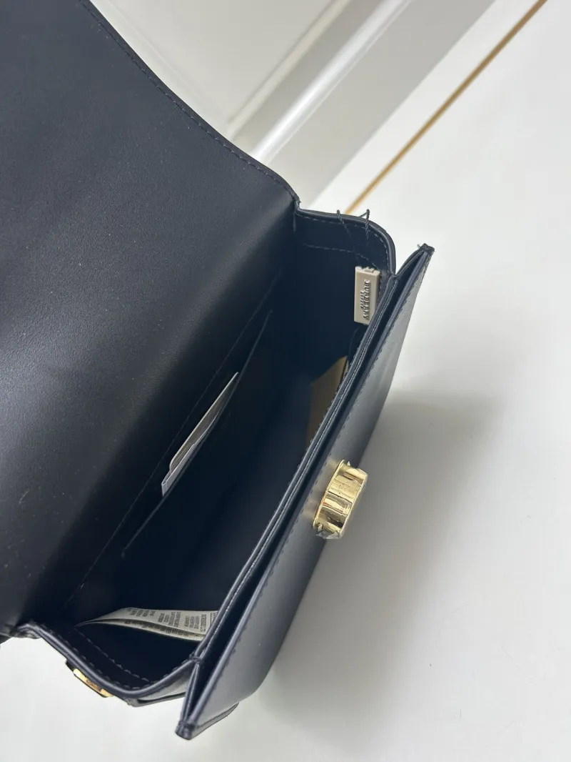 Burberry 8375 Black Crossbody Satchel Bag - Image 8