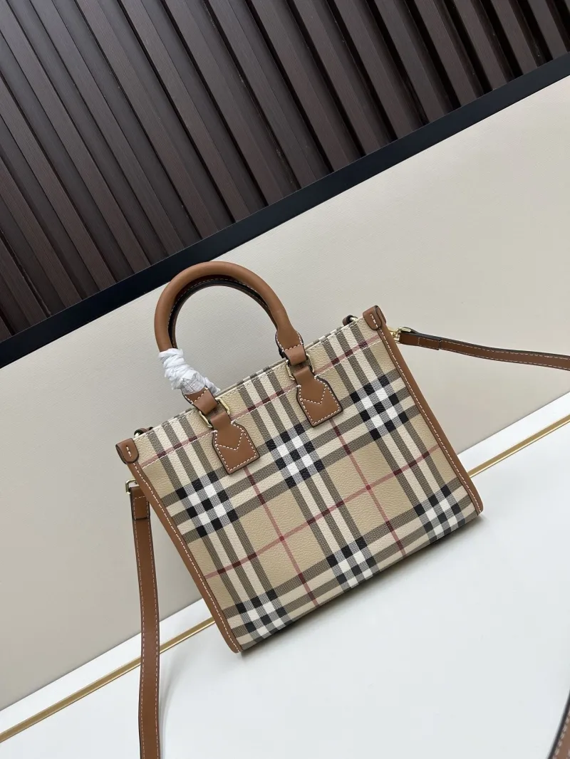 Burberry Vintage Check Crossbody Tote Bag 8571 - Image 3