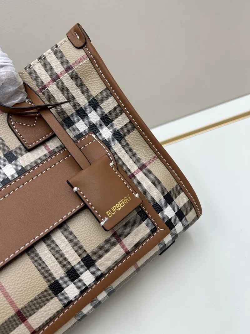 Burberry Vintage Check Crossbody Tote Bag 8571 - Image 4