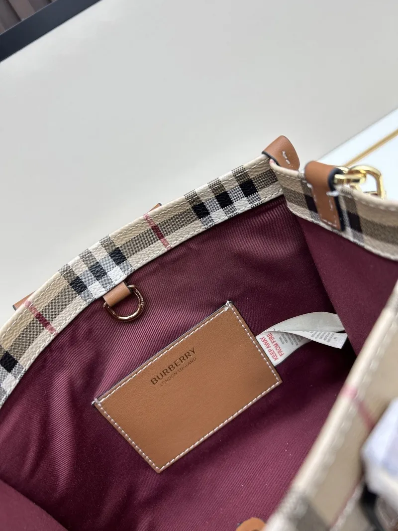 Burberry Vintage Check Crossbody Tote Bag 8571 - Image 8